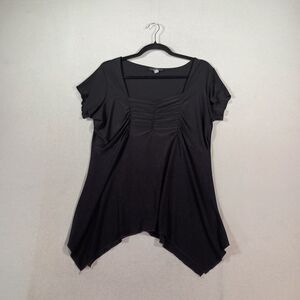 VTG Y2K Babydoll Top Womens Fits Large Fairy Asymmetric Grunge Whimsigoth 90s
